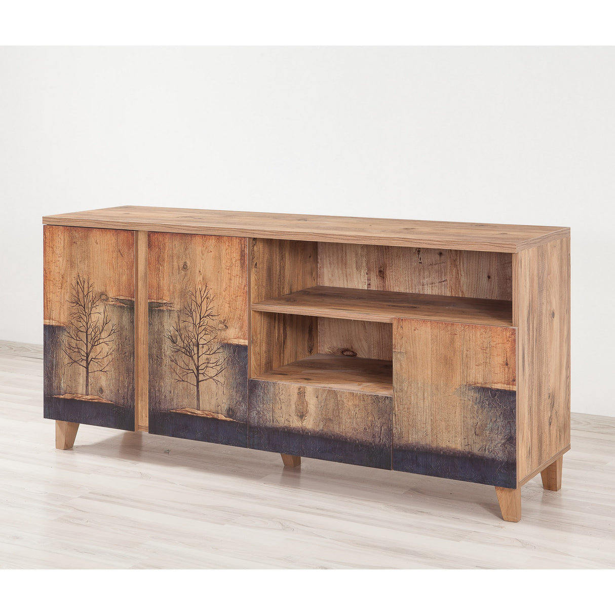 TV furniture Marina Mila Atlantic Pine Melamine 160x76x45 cm