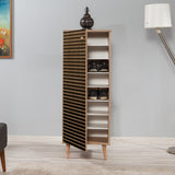 Shoe cabinet Filinta Sonoma oak striped melamine 50x135x38 cm