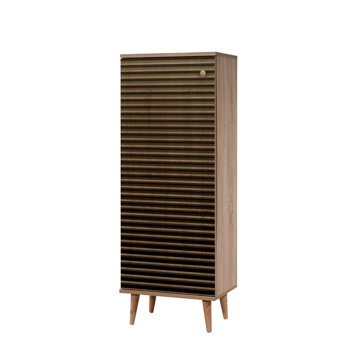 Shoe cabinet Filinta Sonoma oak striped melamine 50x135x38 cm