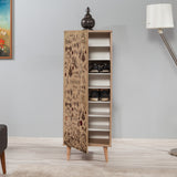 Shoe cabinet Filinta Sonoma Oak drawing Melamine 50x135x38 cm