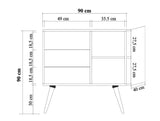 Load cabinet Verybox Sonoma Eik Melamine 90x90x40 cm