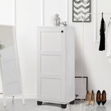 Shoe cabinet Filinta white melamine 50x127x38 cm