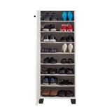 Shoe cabinet Filinta white melamine 50x127x38 cm