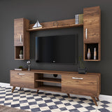 TV furniture set alta walnut melamine 180x48.6x35 cm