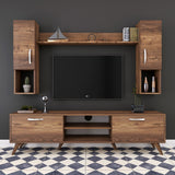 TV furniture set alta walnut melamine 180x48.6x35 cm