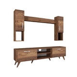 TV furniture set alta walnut melamine 180x48.6x35 cm