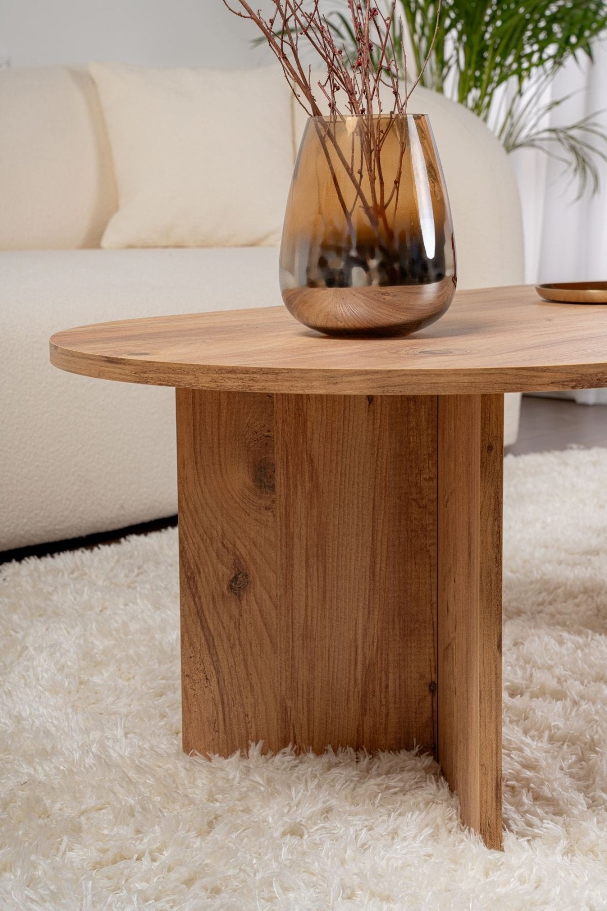 Oval Coffee Table Atlantic Pinewood look Sabla - 119x60 