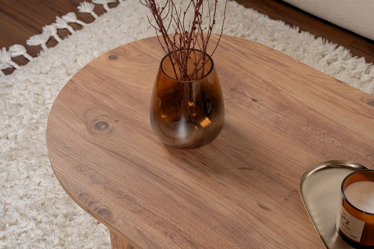 Oval Coffee Table Atlantic Pinewood look Sabla - 119x60 