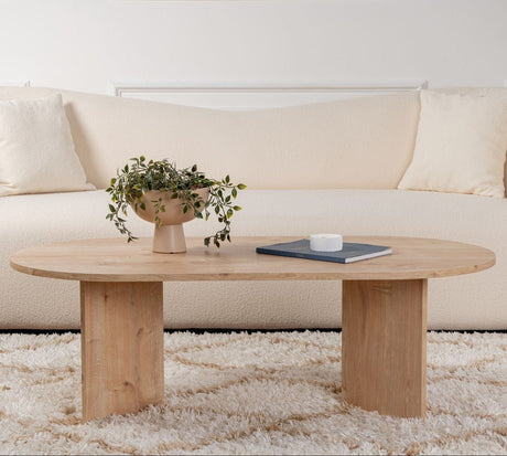 Oval Coffee Table Sapphire Oak Look Sabla - 119x60 