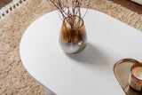 Oval Coffee Table Sapphire White Sabla - 119x60 