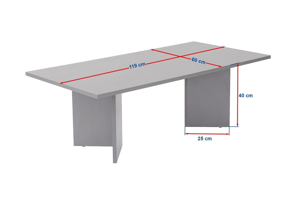 Rectangular Coffee Table Siban Atlantic Pinewood look - 119x60 cm 