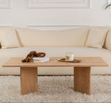 Rectangular Coffee Table Siban Sapphire Oak Wood Look - 119x60 cm 