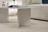 Salontafel Melamine wit 119x60 cm Sabin White