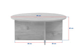 Ronde salontafel Dakota walnoot melamine 90x90x40 cm