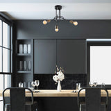 3-Light Black Metal Pendant Lamp Pulse 
