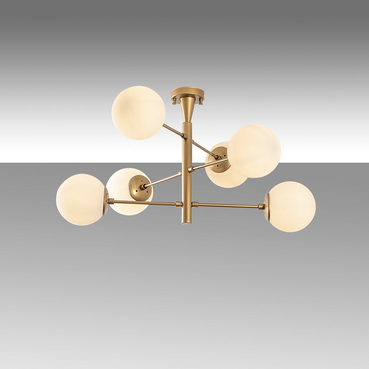 Hanglamp 6-lichts Goud Metaal Lustre