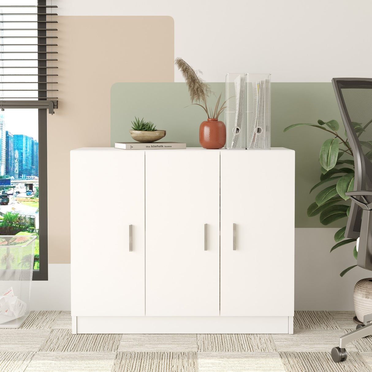 Wall cabinet Delta White Melamine 89.9x73.8x38.1 cm