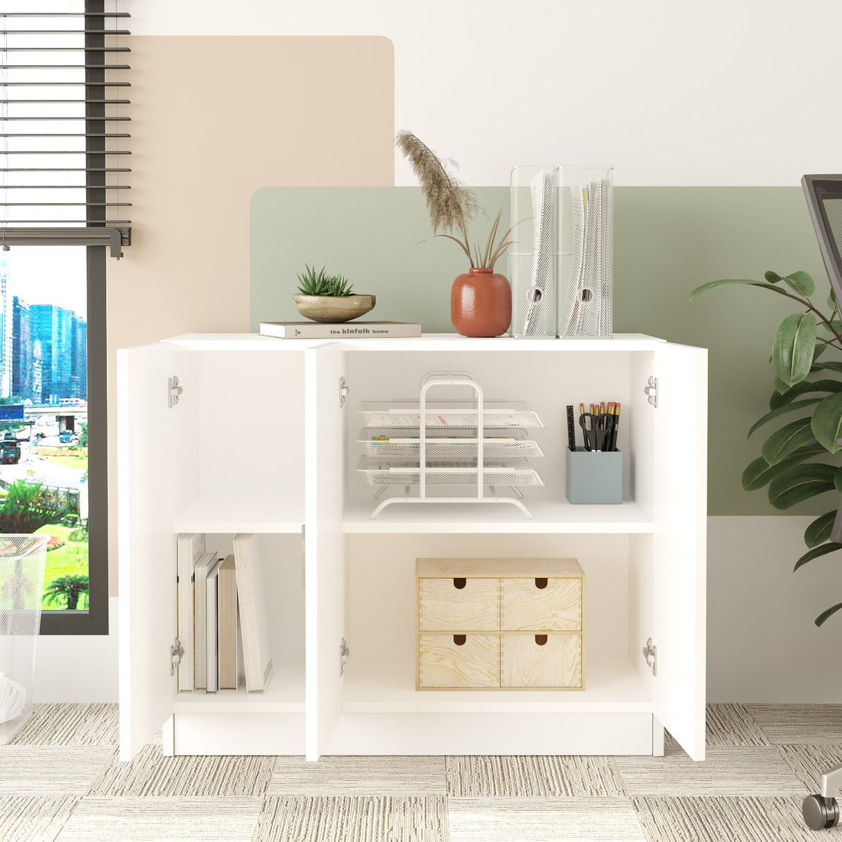 Wall cabinet Delta White Melamine 89.9x73.8x38.1 cm