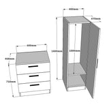 Wall cabinet Jade Atlantic Denhout White Melamine 60x72x47 cm