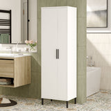 Wall cabinet Ithaca white melamine 50.4x165x35.7 cm