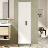 Wall cabinet Ithaca white melamine 50.4x165x35.7 cm