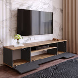 TV furniture vesper atlantic pine wood anthracite melamine 180x44.6x44.5 cm