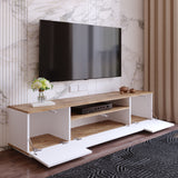 TV furniture Salerno Atlantic Pine Wit Melamine 180x44.6x44.5 cm