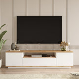 TV furniture Salerno Atlantic Pine Wit Melamine 180x44.6x44.5 cm