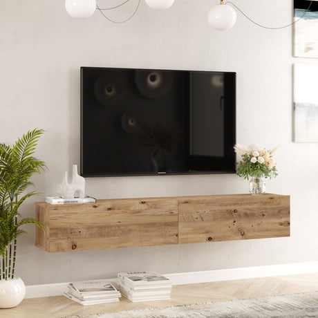 TV furniture Turin Atlantic Pine Melamine 180x29.6x31.6 cm