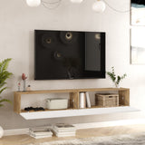 TV furniture Turin Atlantic Pine Wit Melamine 180x29.6x31.6 cm