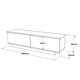 TV furniture merida white melamine 140x38.2x35.5 cm