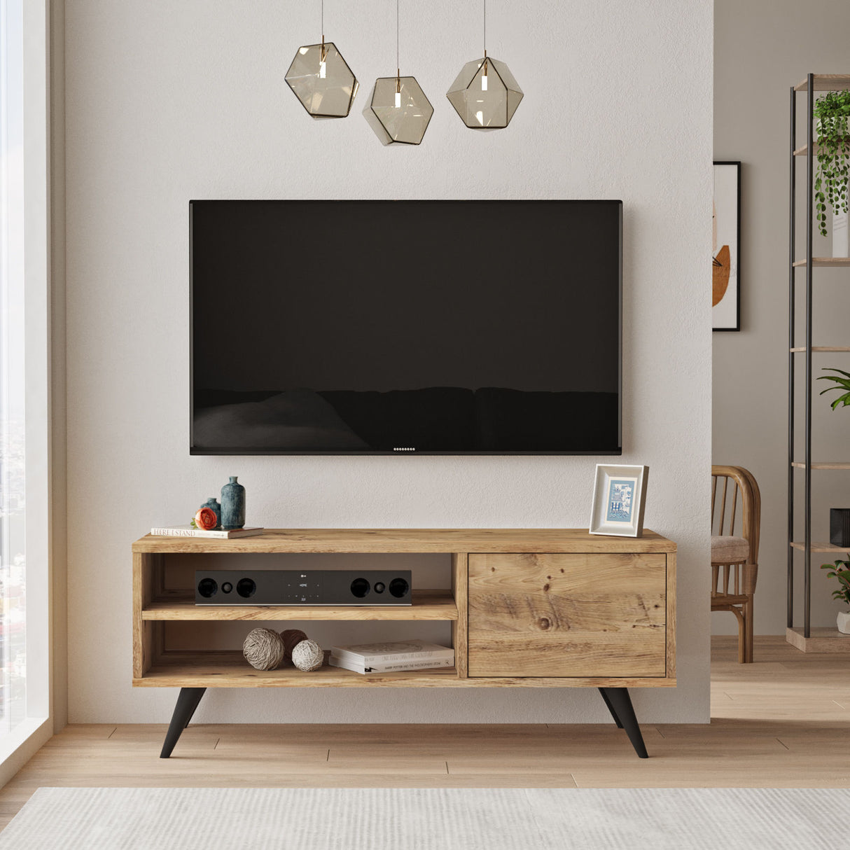 TV furniture Riva Atlantic Pine Melamine 110x44x40 cm