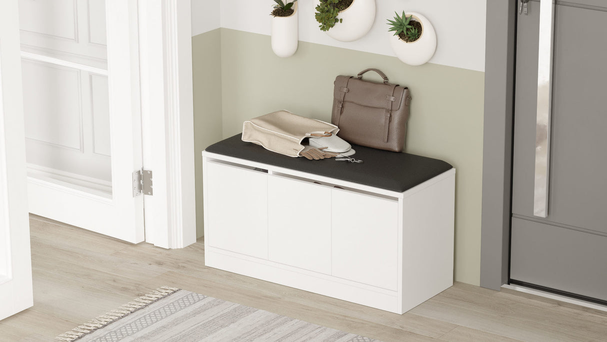 Shoe cabinet Aquila White Melamine 89.6x45.8x35.5 cm