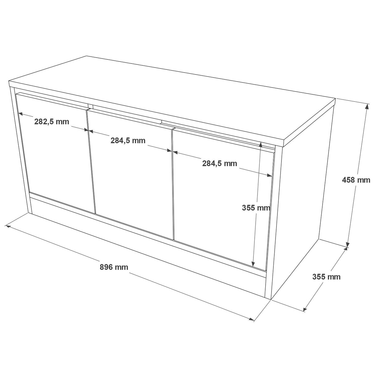 Shoe cabinet Aquila White Melamine 89.6x45.8x35.5 cm