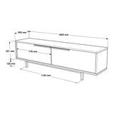 TV furniture cosmos walnut oak melamine 160x45.1x35.5 cm