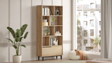 Bookcase cosmos walnut oak melamine 83.9x175.6x29.5 cm