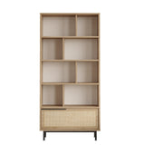 Bookcase cosmos walnut oak melamine 83.9x175.6x29.5 cm