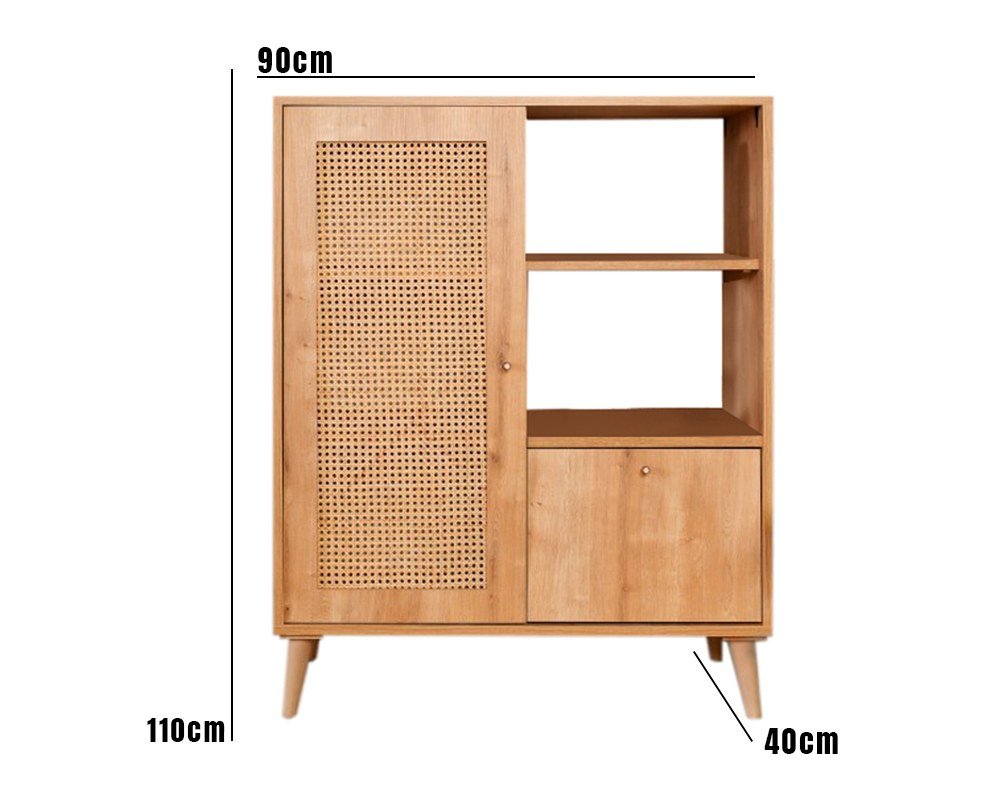 Wall cabinet Hazeran Multi oak beech wood 40x110x cm