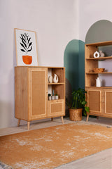 Wall cabinet jut oak beech wood 40x110x90 cm