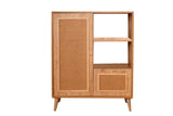 Wall cabinet jut oak beech wood 40x110x90 cm