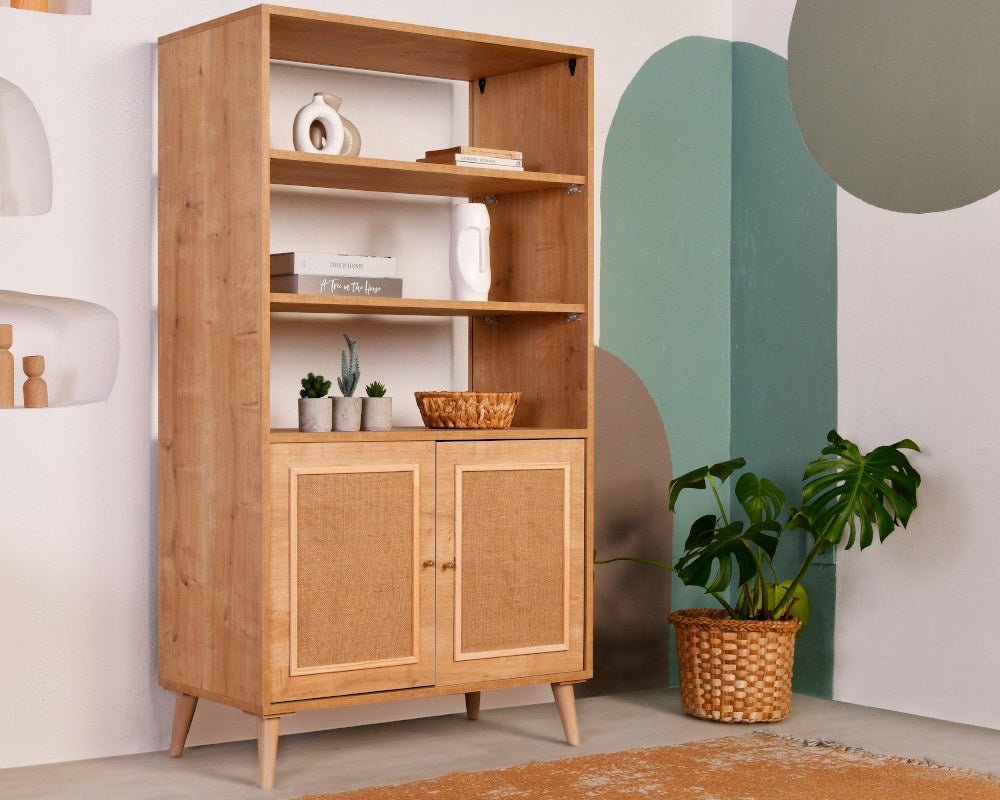 Bookcase jut oak beech wood 40x110x90 cm