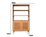 Bookcase jut oak beech wood 40x110x90 cm