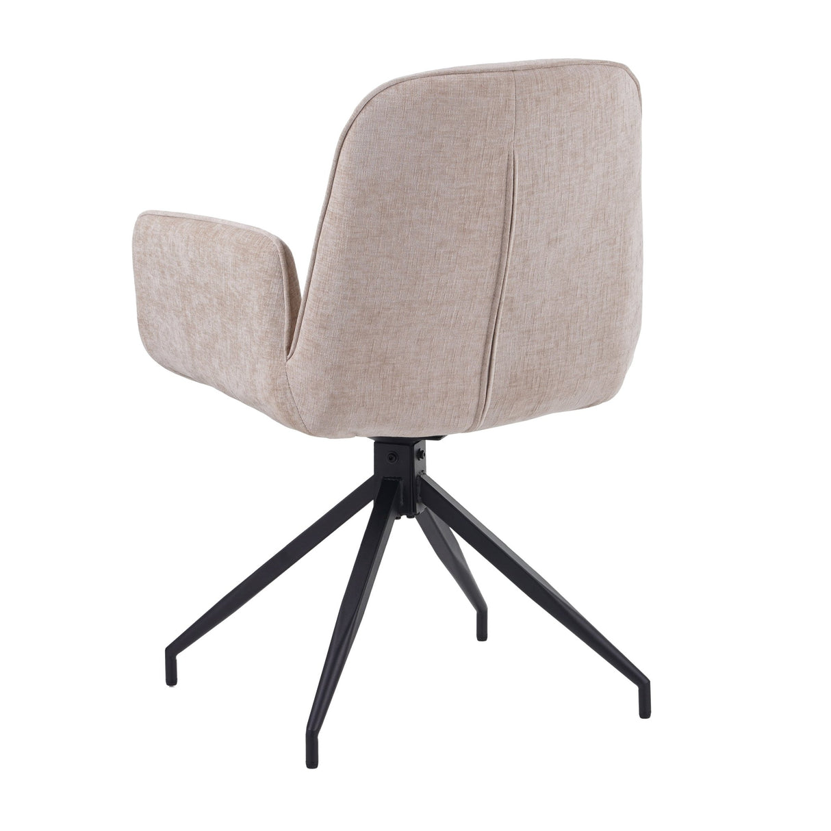 Nela Swivel Dining Chair Chenille Cream