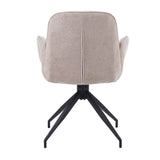 Nela Swivel Dining Chair Chenille Cream