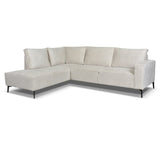 Yara Corner Sofa with Chaise Longue Left Chenille Beige