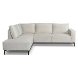 Yara Corner Sofa with Chaise Longue Left Chenille Beige