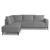 Yara Corner Sofa with Chaise Longue Left Chenille Gray