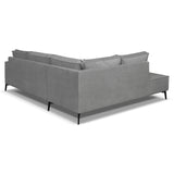 Yara Corner Sofa with Chaise Longue Left Chenille Gray