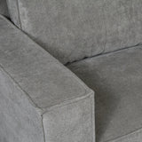 Yara Corner Sofa with Chaise Longue Right Chenille Gray