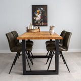 Dining table rover oak u-leg black